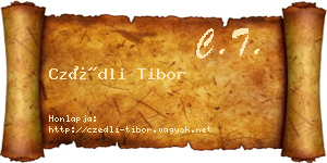 Czédli Tibor névjegykártya